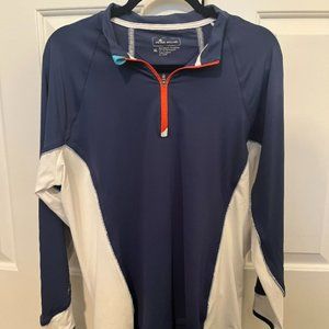 Peter Millar Navy and White Ladies Golf Jacket 50+UPF